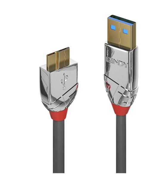 LINDY USB-Kabel (USB A, micro USB B, Silber, 0.50 m)