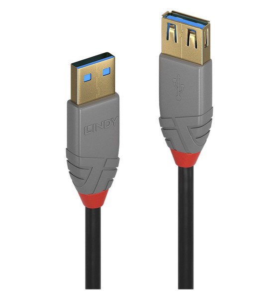 LINDY USB-Kabel (USB A, Anthrazit, 0.50 m)