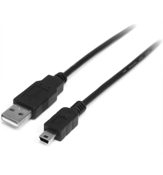 STARTECH USB-Kabel (USB A, mini USB B, Schwarz, 0.50 m)