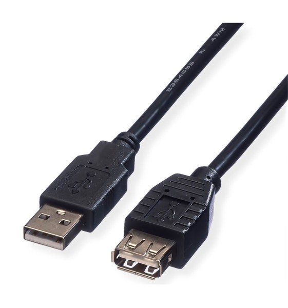 Roline USB 2.0 (3 m, Schwarz)