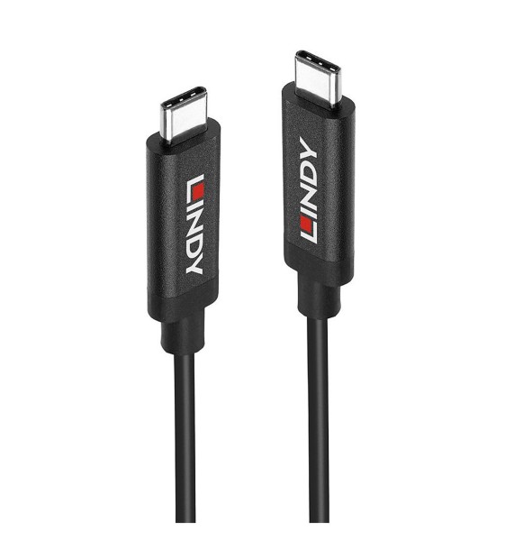 LINDY USB-Kabel (USB C, Schwarz, 5 m)