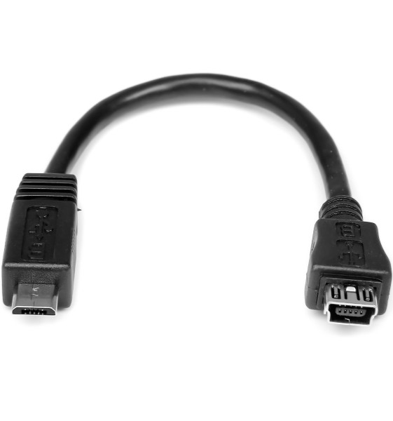 STARTECH USB Kabel (Mini USB, Micro USB, Schwarz, 0.15 m)